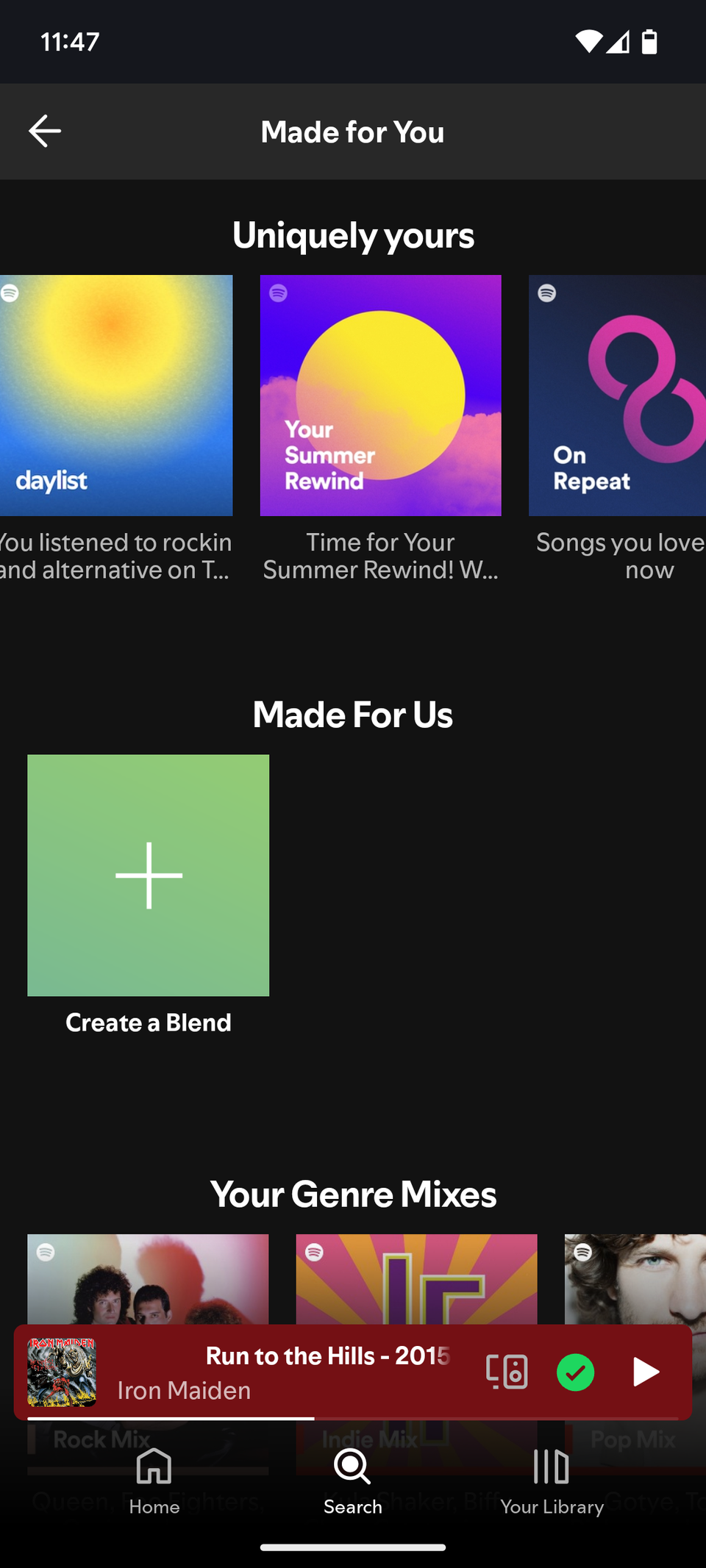 Персонализированные плейлисты в Spotify