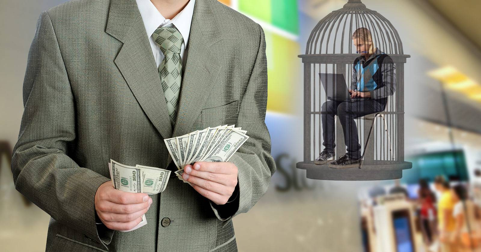 Крупный план компьютера с иконками приложений и символами замка, иллюстрирующий зависимость от поставщиков ПО