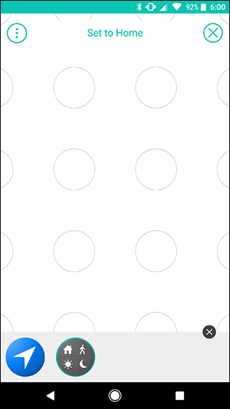 Размещение иконок Location и Mode на рабочей сетке Flow