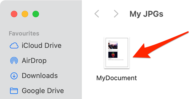 Результирующий JPG-файл в Finder