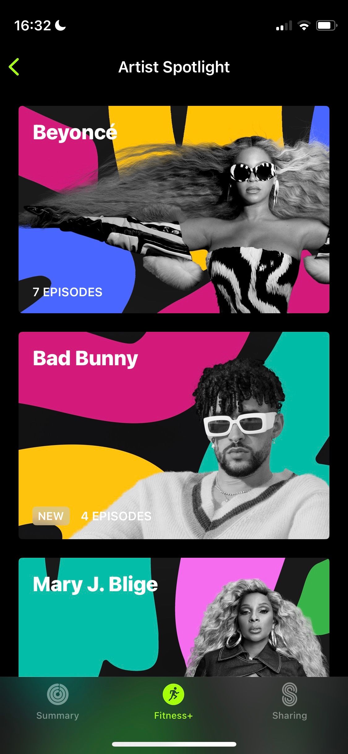 Серия Artist Spotlight в Apple Fitness+