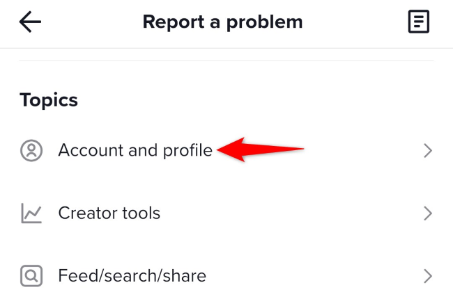 Выберите «Аккаунт и профиль».