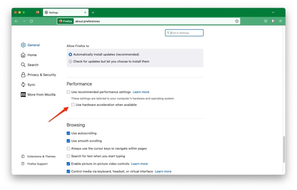 Firefox Hardware Acceleration - Crunchyroll Black Screen Error