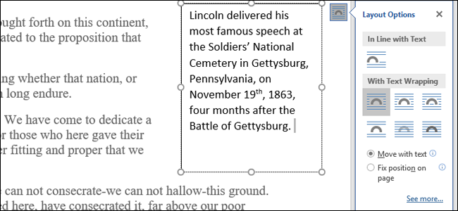 Пример размещения сайдхеда в левом поле