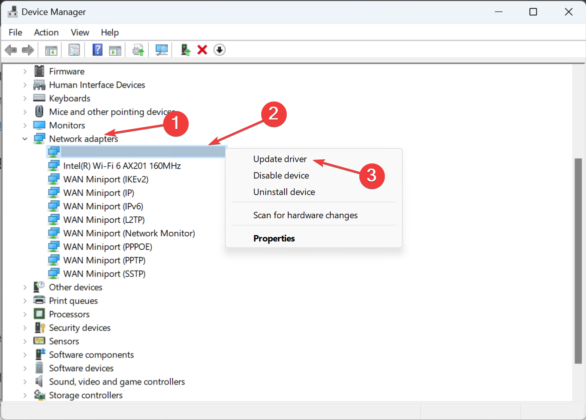 Обновление драйверов в Диспетчере устройств