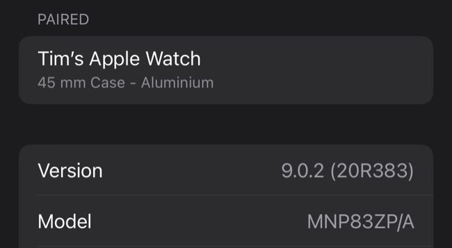 Информация об Apple Watch в пункте