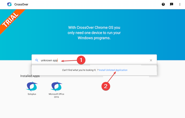 Crossover — установка неподдерживаемого приложения
