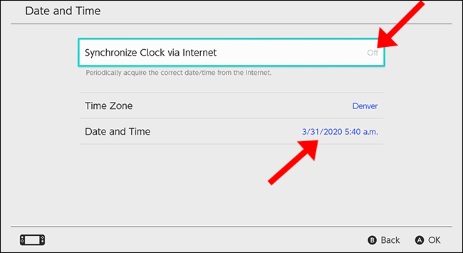 Отключение синхронизации часов