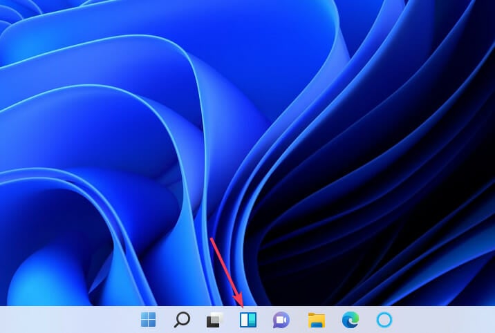 Кнопка Widgets на панели задач Windows 11