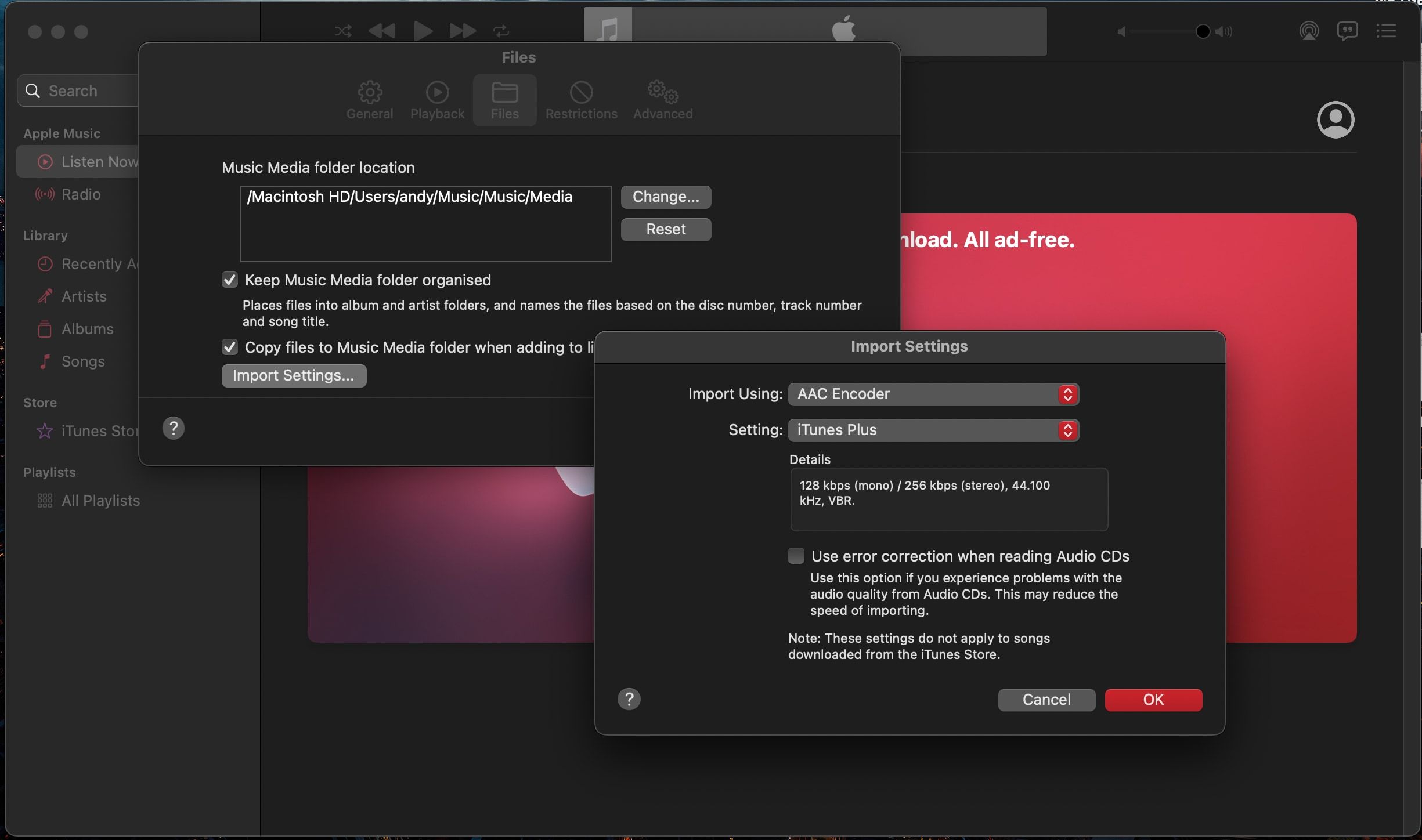 apple music compress mp3 files