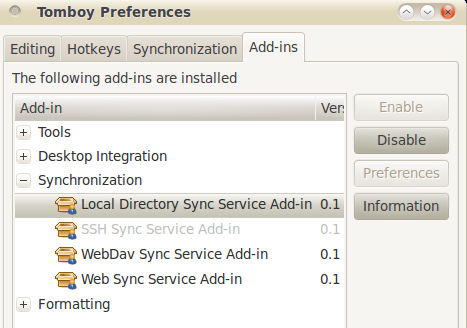 Синхронизировать Tomboy через Dropbox
