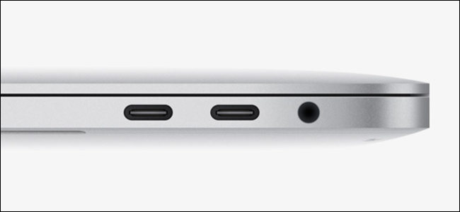 Иллюстрация кабеля USB-C/Thunderbolt, подключающего ноутбук и монитор