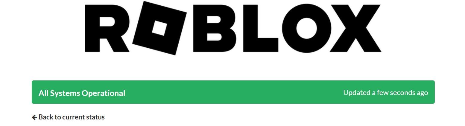 Страница статуса Roblox с информацией о работоспособности систем