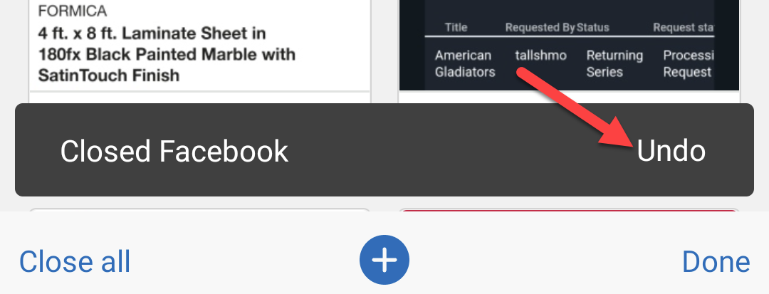 Кнопка Отменить в Edge