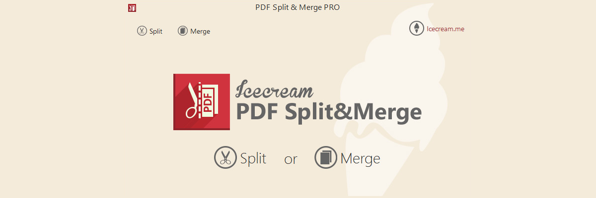 Интерфейс Icecream PDF Split & Merge с опциями разбивки по страницам