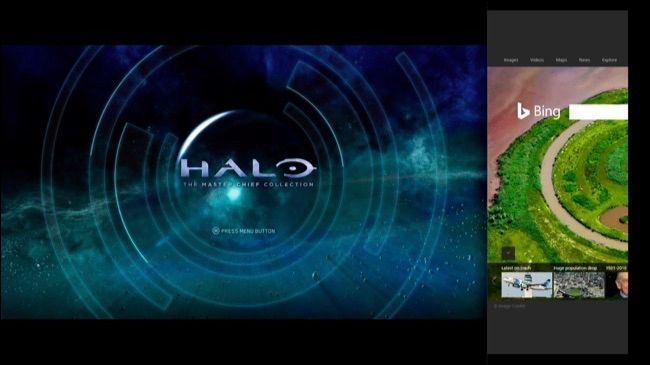 Приложение закреплено справа, игра слева