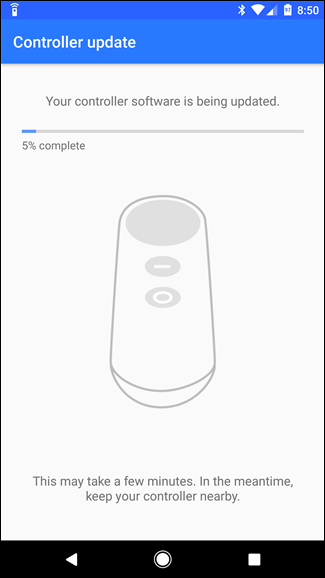 Инструкция по обновлению контроллера на экране смартфона