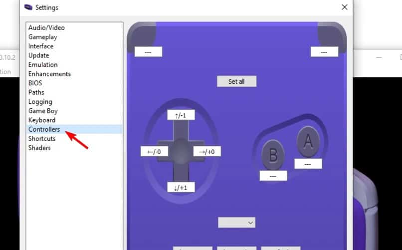 Настройка контроллера и клавиш в mGBA