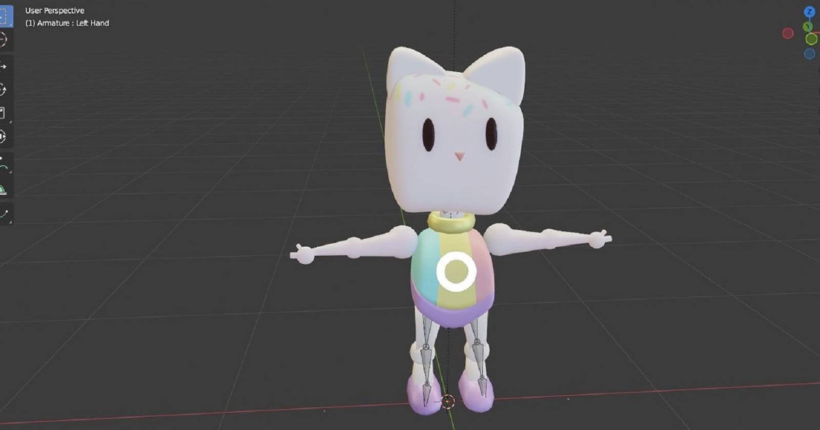 Добавление костей в модель Blender