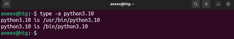 Вывод всех вхождений исполняемого файла с помощью type
