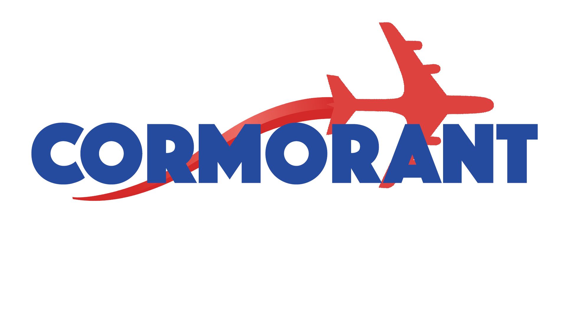 Растровый логотип вымышленной авиакомпании Cormorant Airlines с пикселизацией
