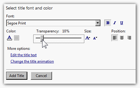 Настройки шрифта, выравнивания и прозрачности водяного знака