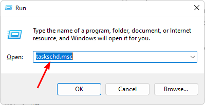 Планировщик задач Windows — окно навигации
