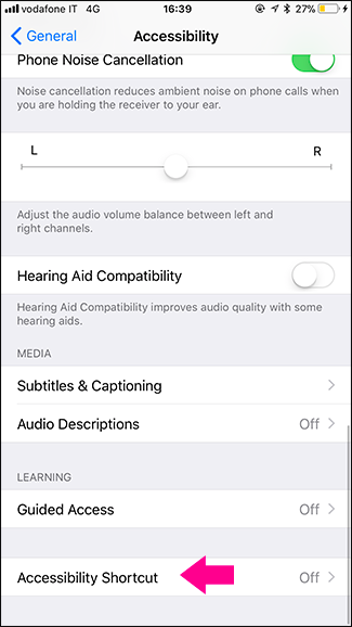 Настройка ярлыка Универсального доступа