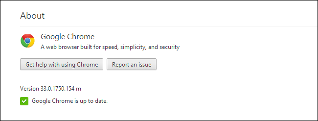 Успешное обновление Google Chrome