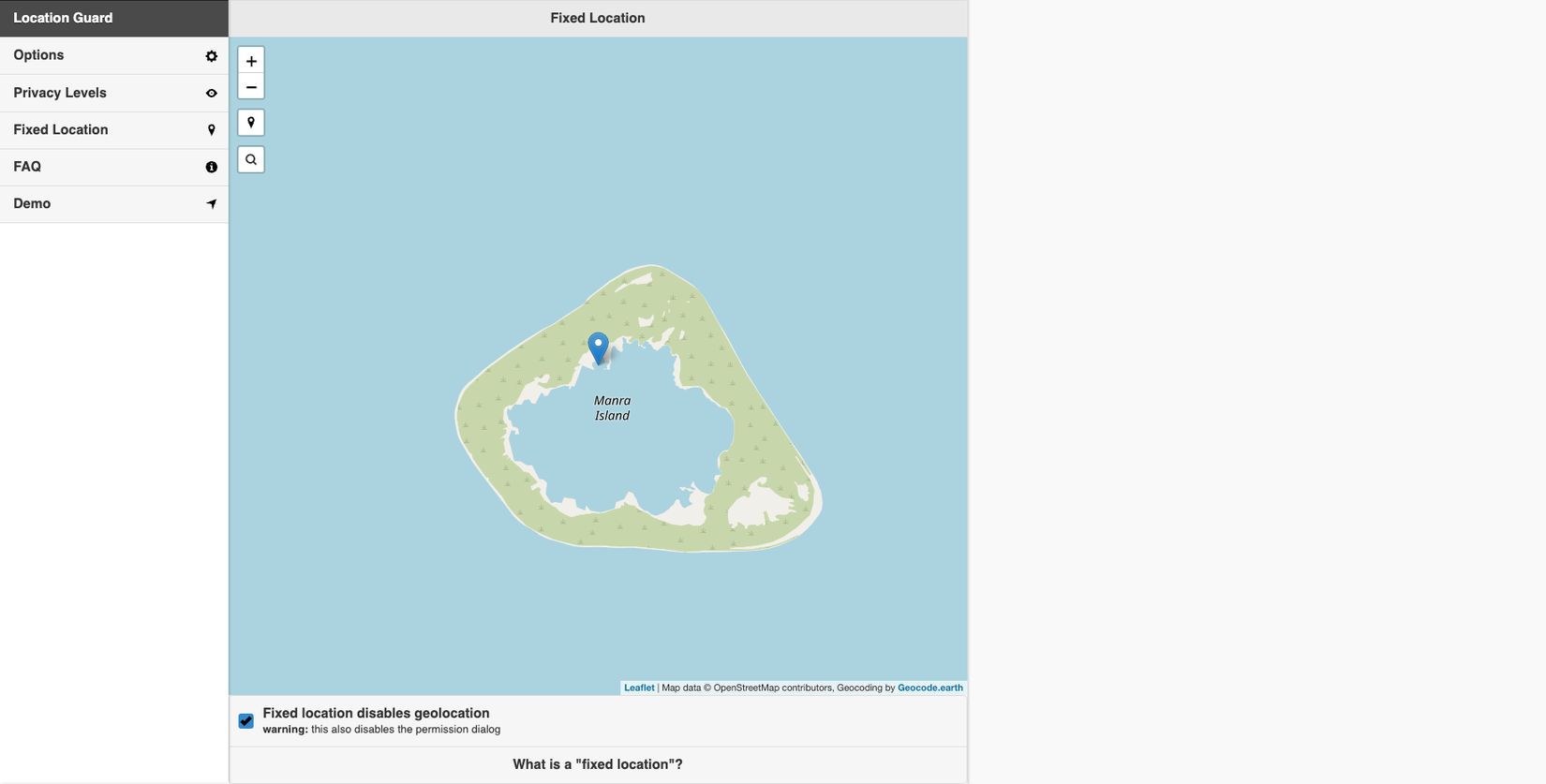 Настройки Location Guard