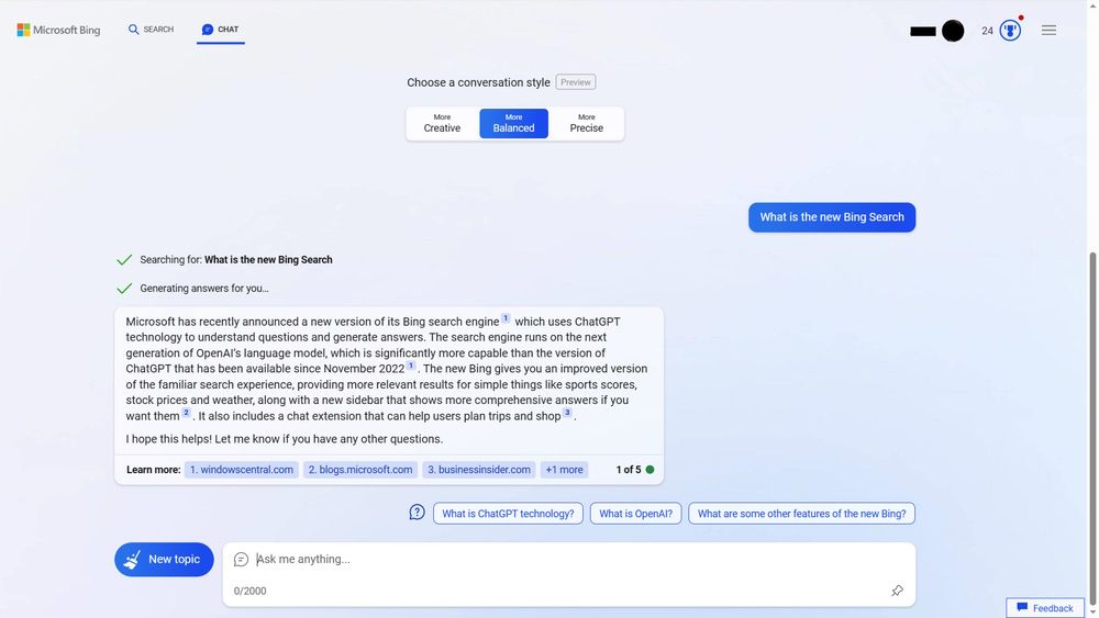 Интерфейс обратной связи и подсказки для чата