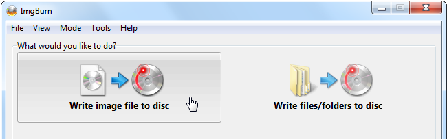 Экран выбора режима загрузки