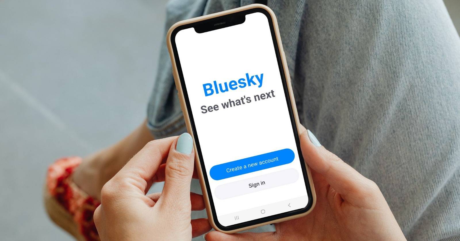 bluesky app on smartphone