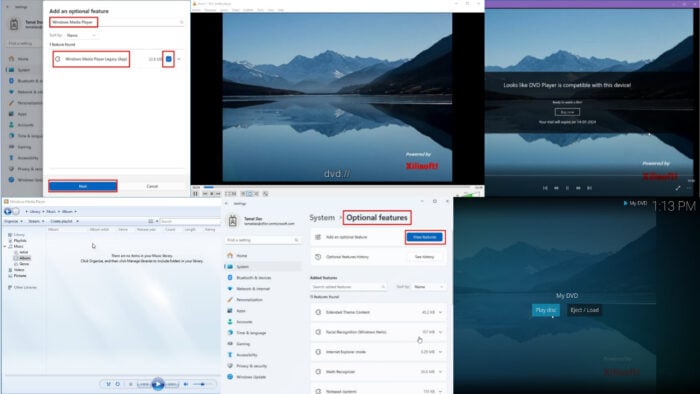Windows 11 — как настроить проигрыватель DVD