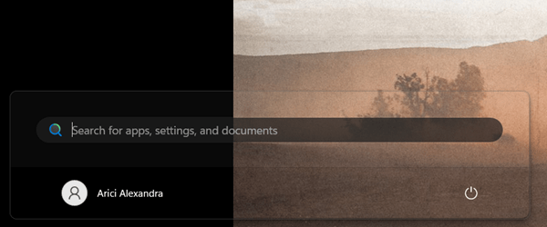 Пример прозрачного меню, настроенного модом