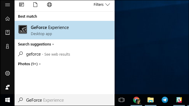 Кнопка настроек (иконка шестерёнки) в правом верхнем углу GeForce Experience