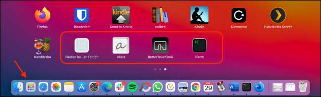 Установленные приложения в Launchpad