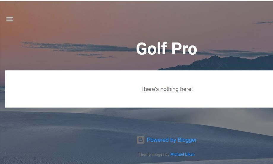 Пустой блог на платформе Blogger