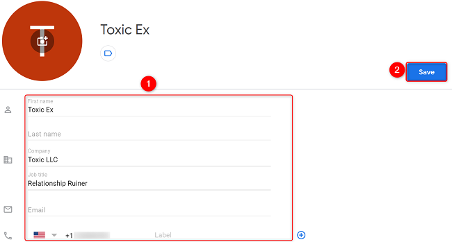 Нажмите «Сохранить» в правом верхнем углу.