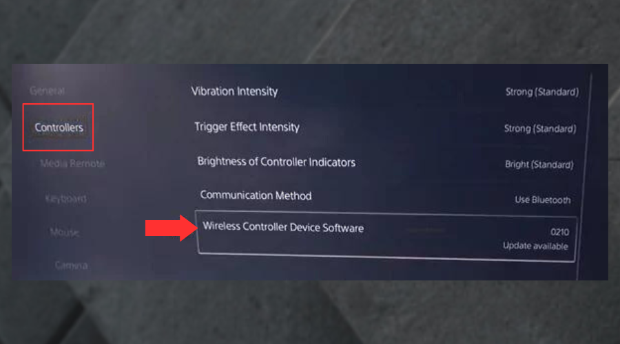 Обновление ПО беспроводного контроллера на PS5