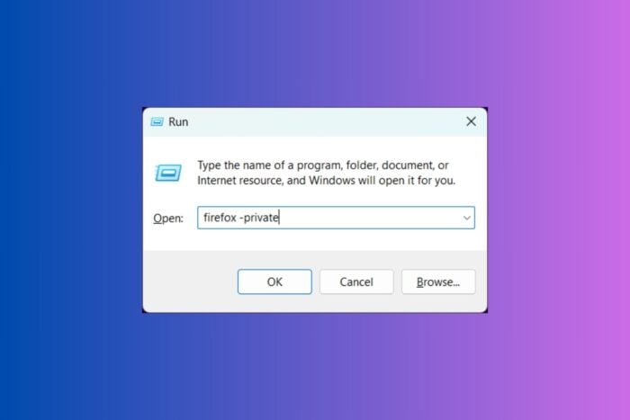 Открыть приватное окно Firefox через командную строку