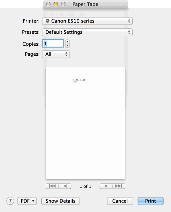 Выберите настройки принтера и нажмите «Печать».