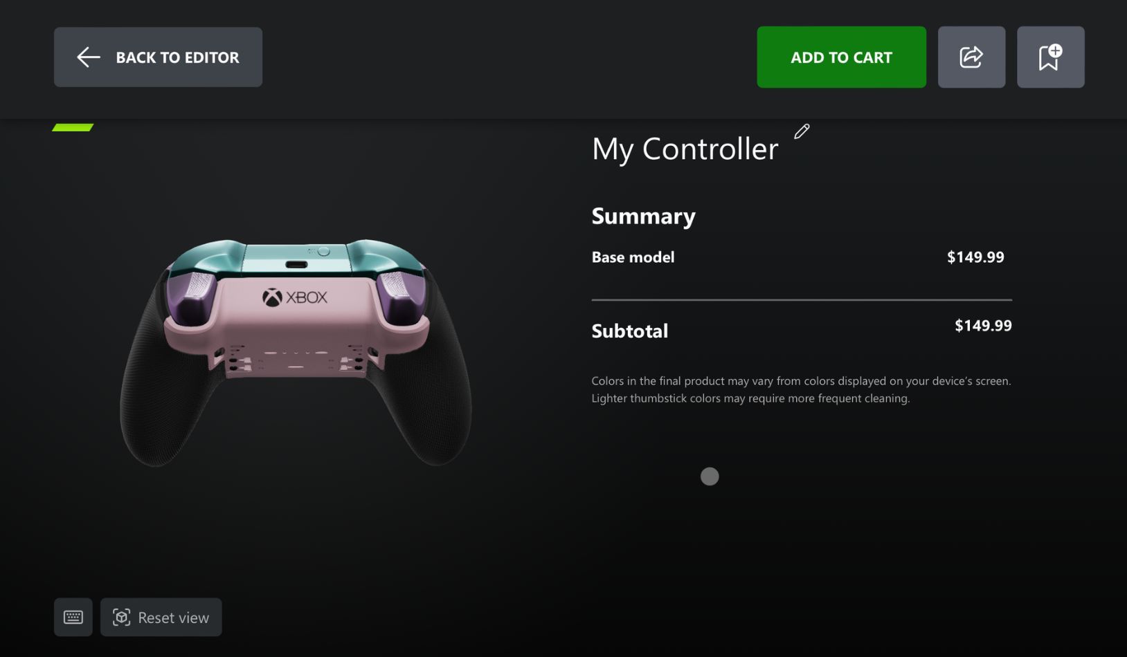 Xbox Design Lab Preview Design and Add To Cart