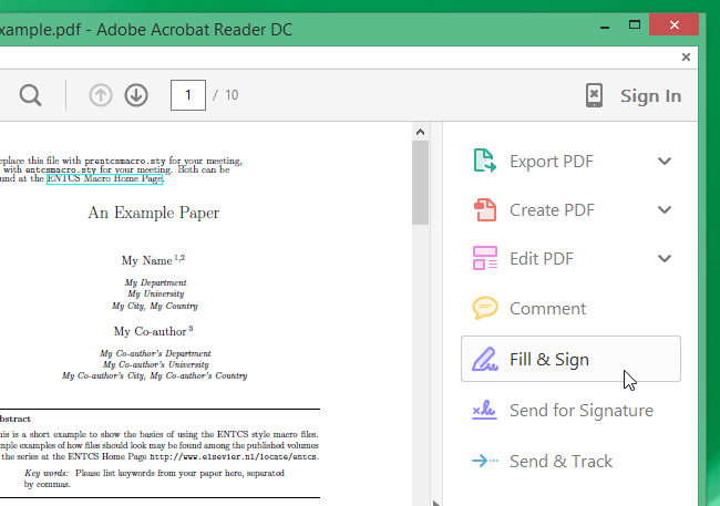 Инструменты комментариев и заполнения в Adobe Acrobat Reader