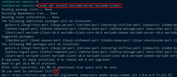 Установка MariaDB