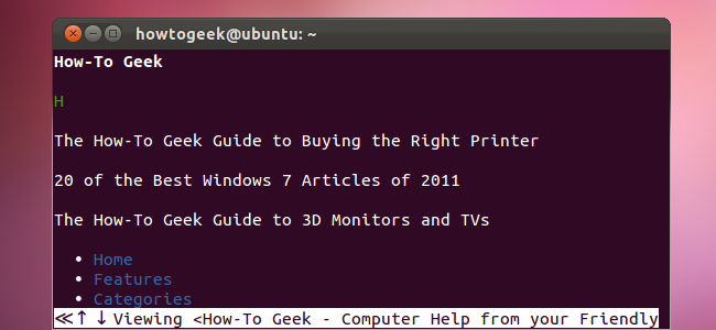 W3M: просматривать веб в терминале Linux