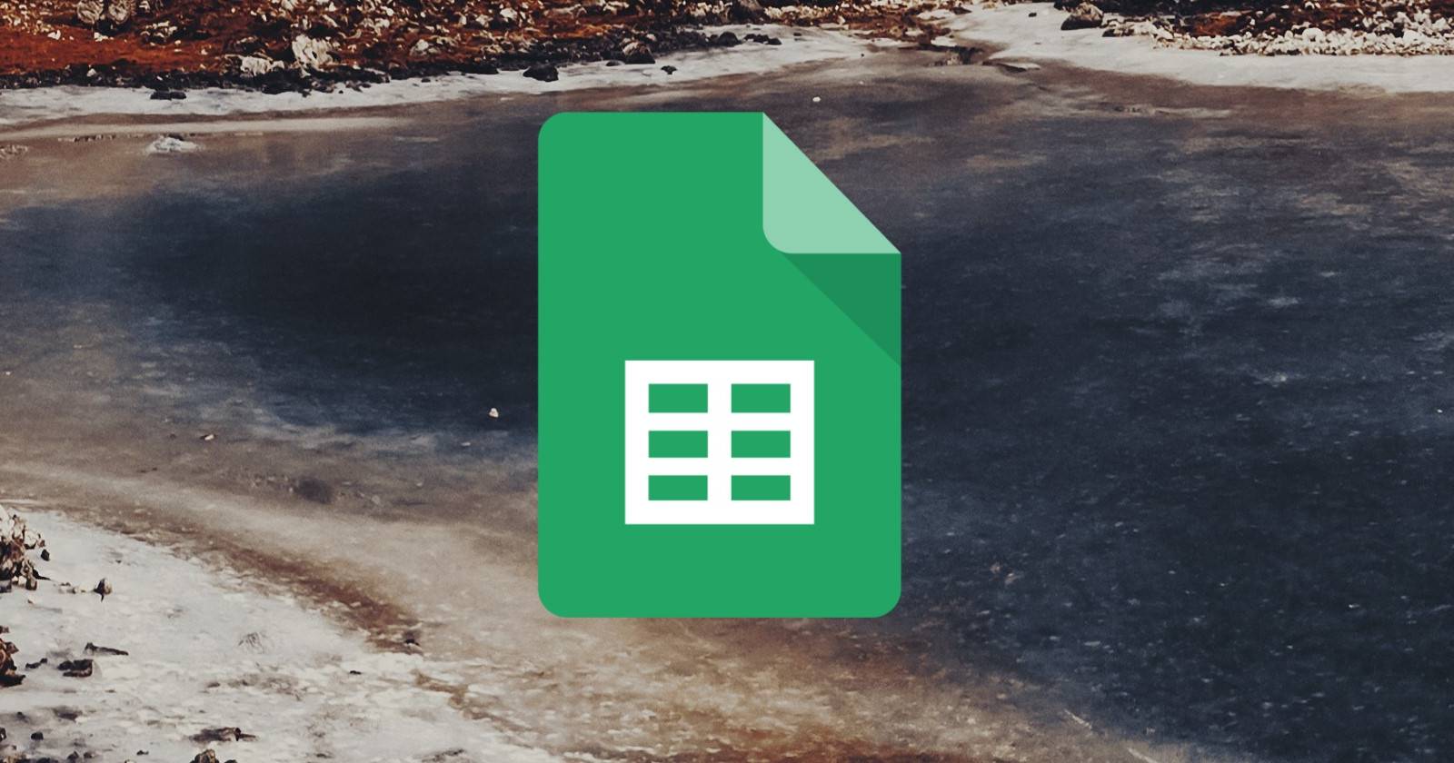 Sheets logo on volcanic lake