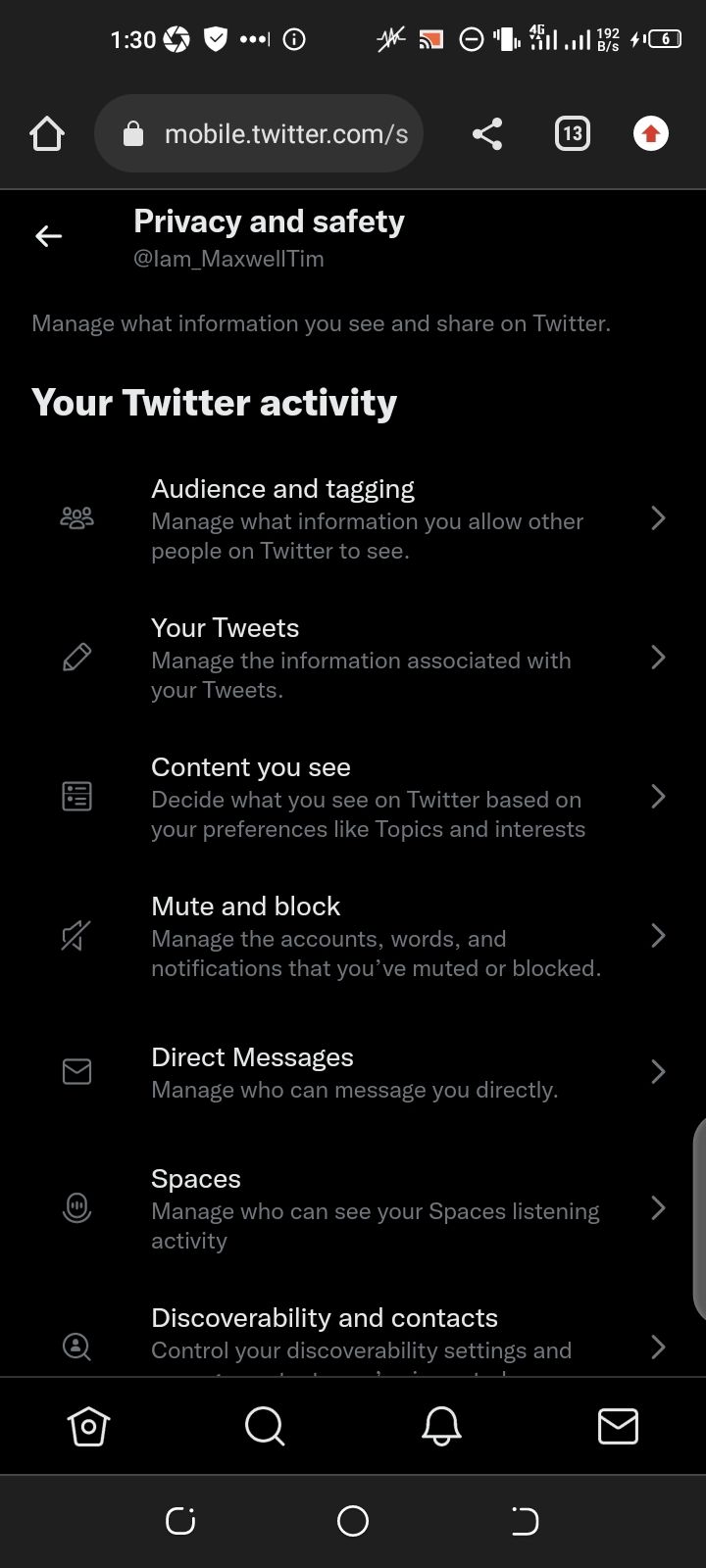 Добавление приглушённого слова в Twitter