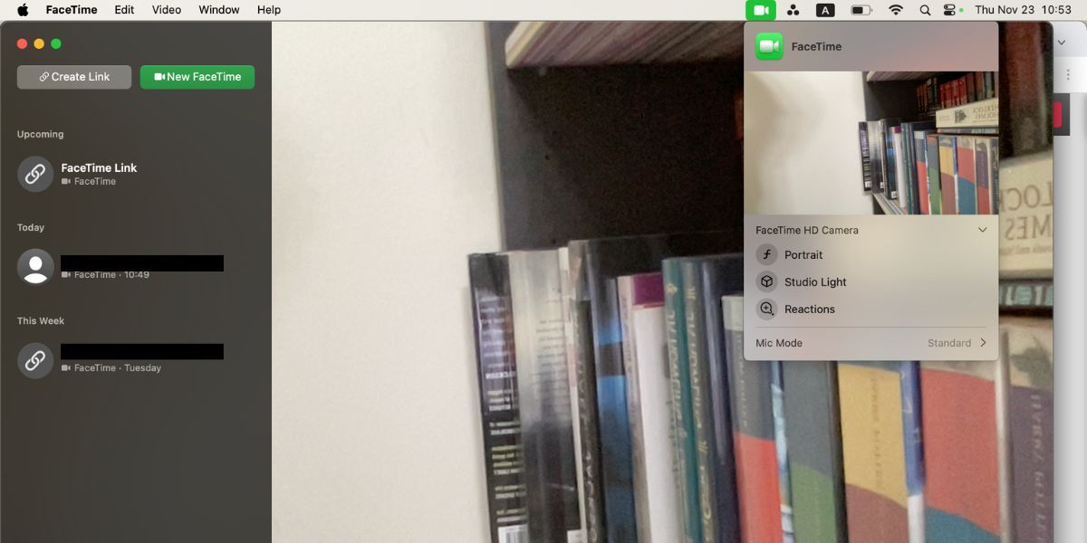 Настройки видео FaceTime на Mac