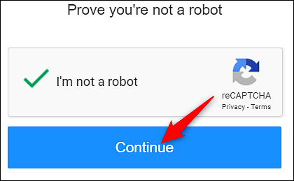reCAPTCHA: подтверждение пользователя перед продолжением